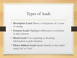 Comprehensive Guide to Principles of News Writing and Reporting | PPTX