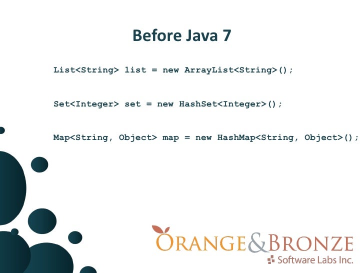 New syntax elements of java 7