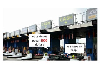 vous devez
payer 1000
dollars

Je déteste un
péage.

 