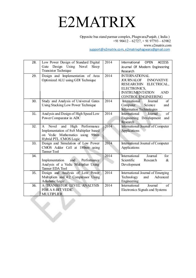 Low power vlsi design phd thesis