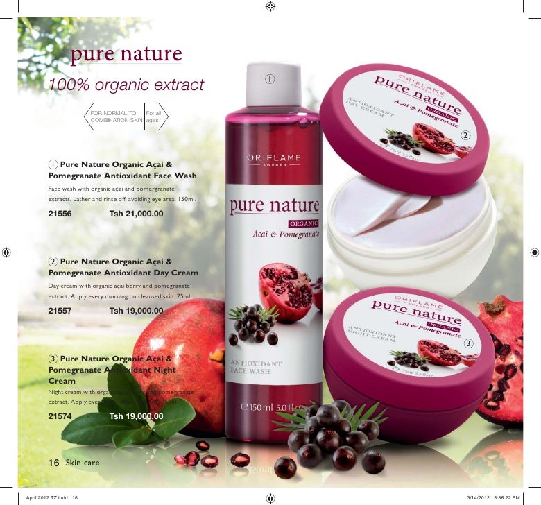 oriflame face wash pomegranate