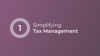 Simplifying
Tax Management1
 