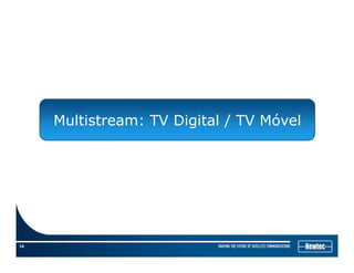 Multistream: TV Digital / TV MóvelMultistream: TV Digital / TV Móvel
14
 