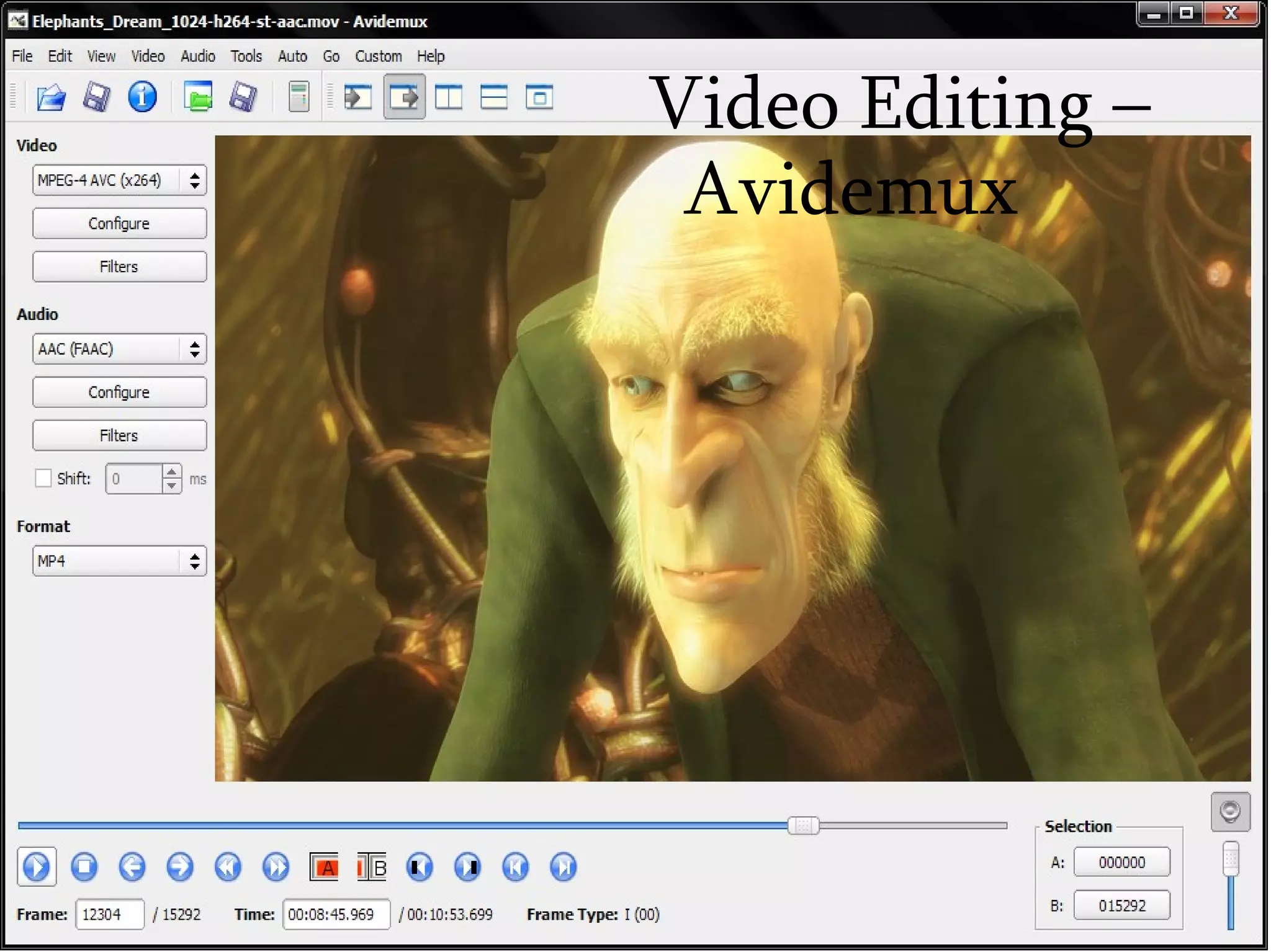 Video Editing – Avidemux 