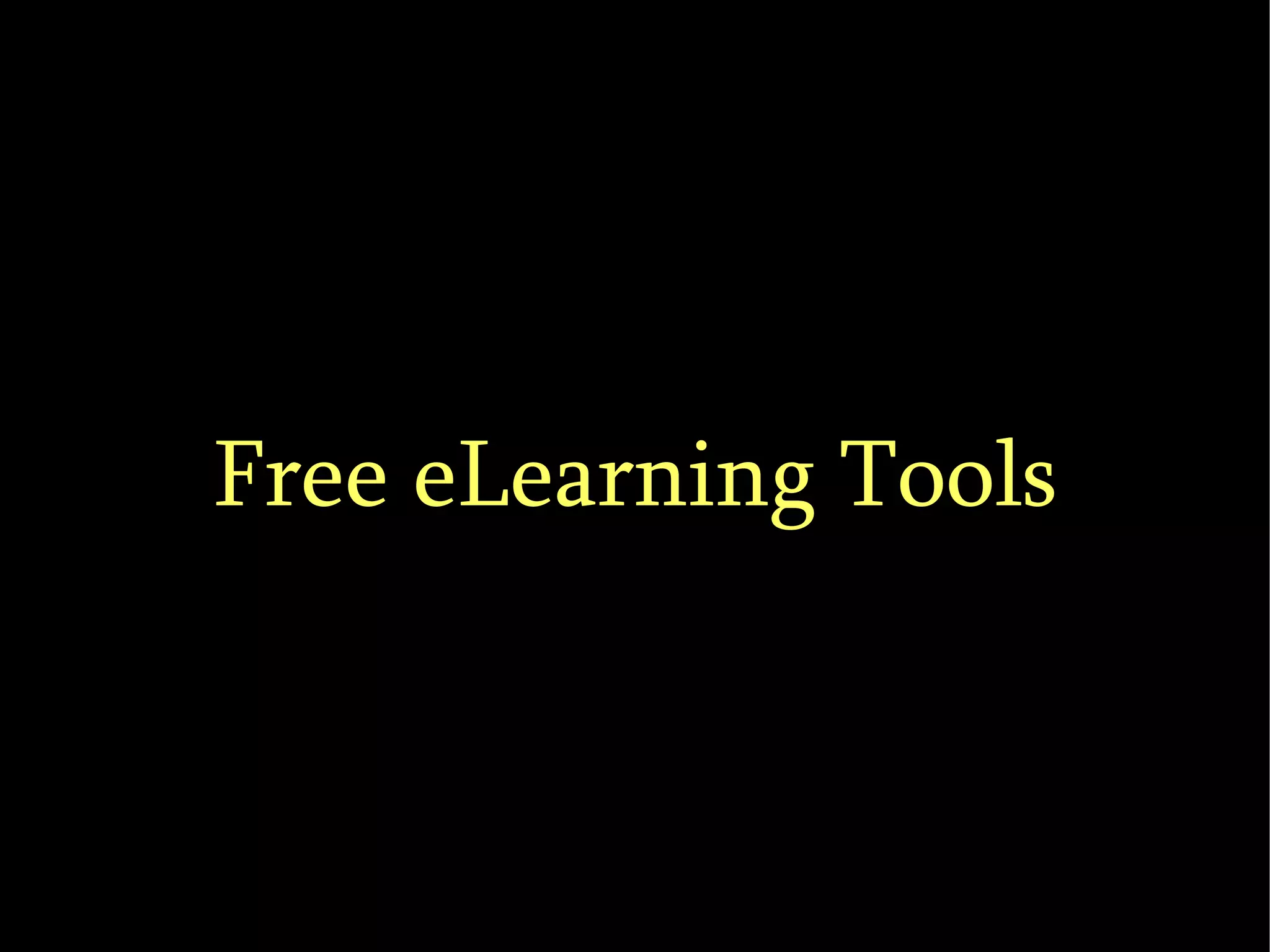 Free eLearning Tools 