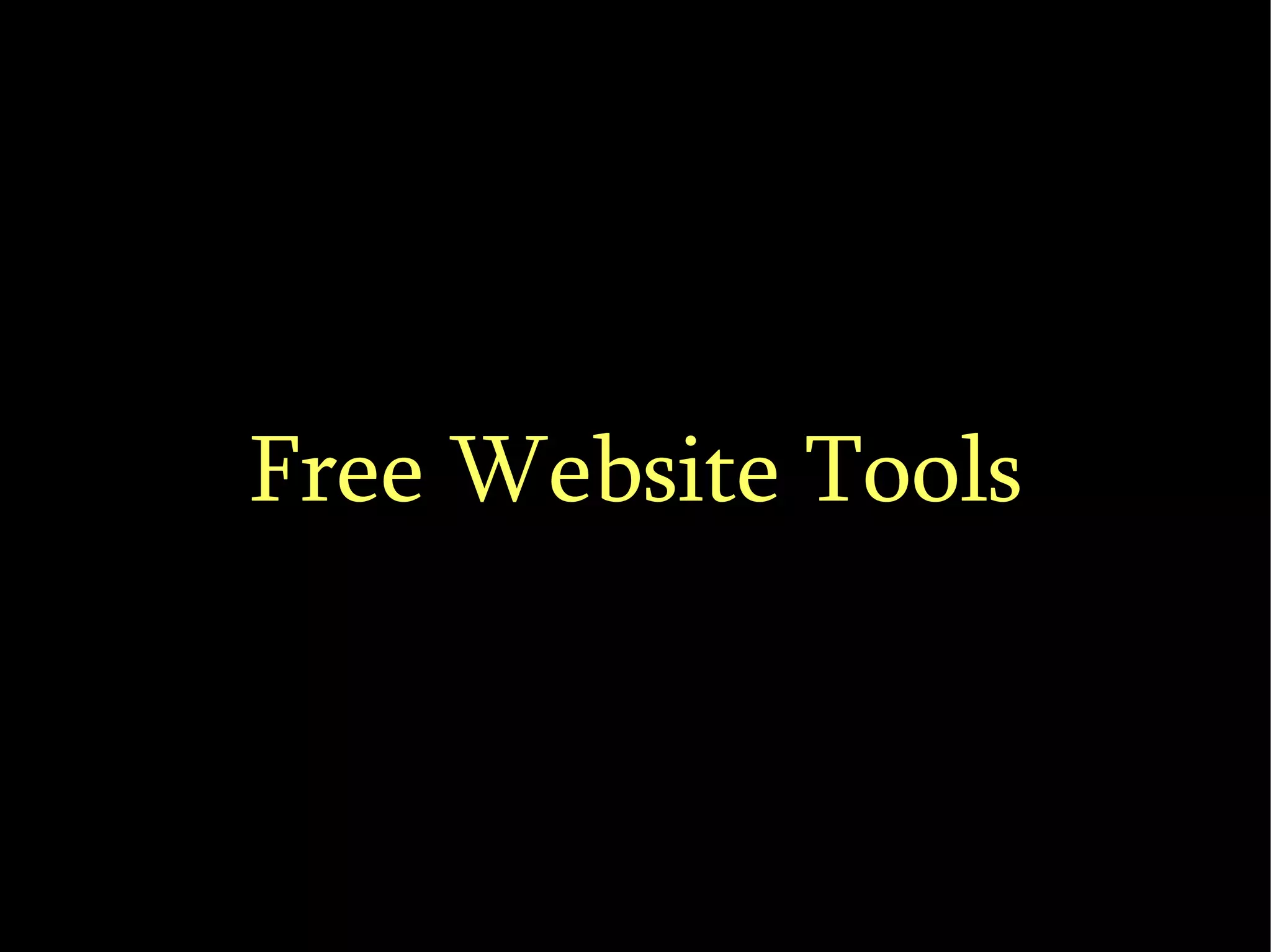 Free Website Tools 