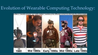 Evolution of Wearable Computing Technology: 
5 
 