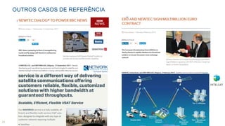 21
OUTROS CASOS DE REFERÊNCIA
Newtec Confidential
 