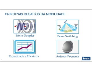 15
PRINCIPAIS DESAFIOS DA MOBILIDADE
Antenas Pequenas
Beam SwitchingEfeito Doppler
Capacidade e Eficiência
 