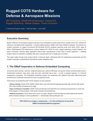 Rugged COTS Hardware Solutions for Defense & Aerospace Embedded ...