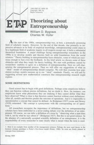 PEKSONNEL PSYCHOLOGY
1971, 24, 141-153.
CHARACTERISTICS OF SUCCESSFUL
ENTREPRENEURS'
JOHN A. HOENADAY AND JOHN ABOUD
Babson College^
Introduction
IN an earlier article in Personnel Psychology, Hornaday and Bun-
ker (1970) discuss the importance of achieving a better understand-
ing of the psychological nature of the successful entrepreneur through
a research program designed to identify and measure the personal
characteristics of those persons who have successfully started a new
business. Such knowledge would be of much interest to lending orga-
nizations such as banks, to enfranchising organizations such as oil
companies and restaurant chains, and to federal government pro-
grams, both domestic (in loans to small businesses and in such efforts
as the poverty programs) and international (as in using foreign aid
more effectively to help strengthen the economy of underdeveloped
countries). Further, colleges of business administration can make
significant contributions in entrepreneurial education if it is possible
to understand the nature of entrepreneurship and if workable pro-
grams can be developed from the results of the research.
The earlier research led to the development of a structured in-
terview guide sheet as well as the selection of three standardized,
objective tests that appeared promising in differentiating successful
entrepreneurs from men in general. Although McClelland (Mc-
Clelland, Atkinson, Clark and Lowell, 1953) has reported success
in using both the Thematic Apperception Test (Murray, 1943) and
in using his own test for this purpose, these tests are projective in
nature and can be administered and interpreted only by a highly-
^ TMs study was supported by a grant from the Babson College Board of
Research.
2 The authors wish to express their appreciation to Margaret Courtnay
Stone who aided in the data collection.
141
 