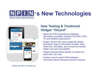 NPIN's New Technology Coming Soon: New Testing and Treatment Widget
