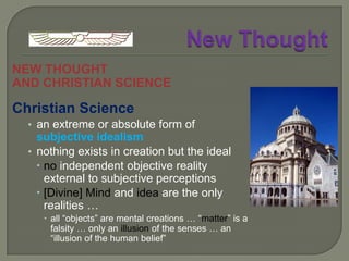 New ThoughtSuit was won by Mary Baker Eddy … but only becauseQuimby’s son George Quimbywould not permit the “Quimby Manuscripts” to be taken to court. The other party to the proceedings (a former student of Eddy’s) was impecunious. 