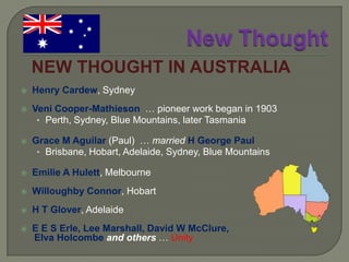 New ThoughtDr Nona L Brooks ordained Emmet Fox (1886-1951) as a Divine Science minister …Dr Emmet Fox Minister, Church of the Healing Christ, New York City, 1931-51author of numerous New Thought books including The Sermon on the Mount andPower Through Constructive Thinking“We are all sparks from the Great Fire” (Emmet Fox)