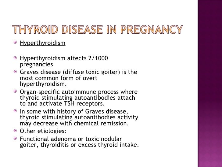 Thyroid Disease in Pregnancy