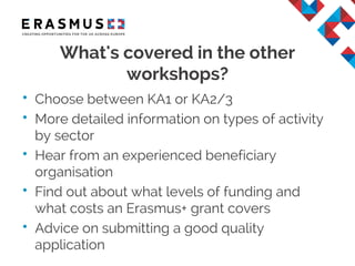 Erasmus+ is the European Union programme for education, training, youth and sport.
The Erasmus+ UK National Agency is a pa...