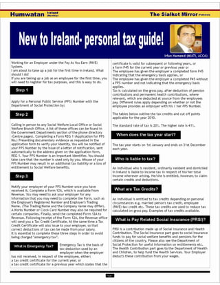 New To Ireland  Personal Tax Guide 1