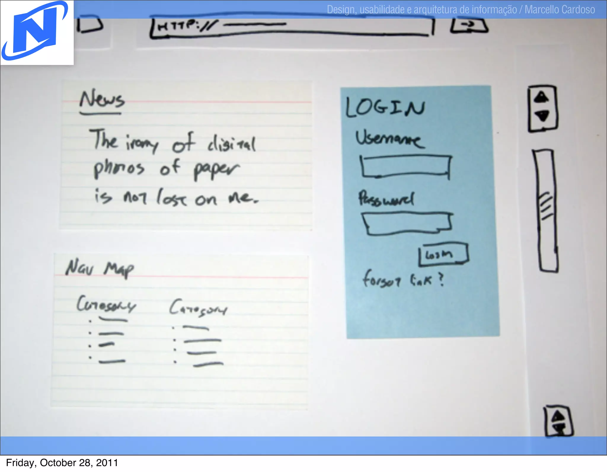 Design, usabilidade e arquitetura de informação / Marcello Cardoso




Friday, October 28, 2011
 