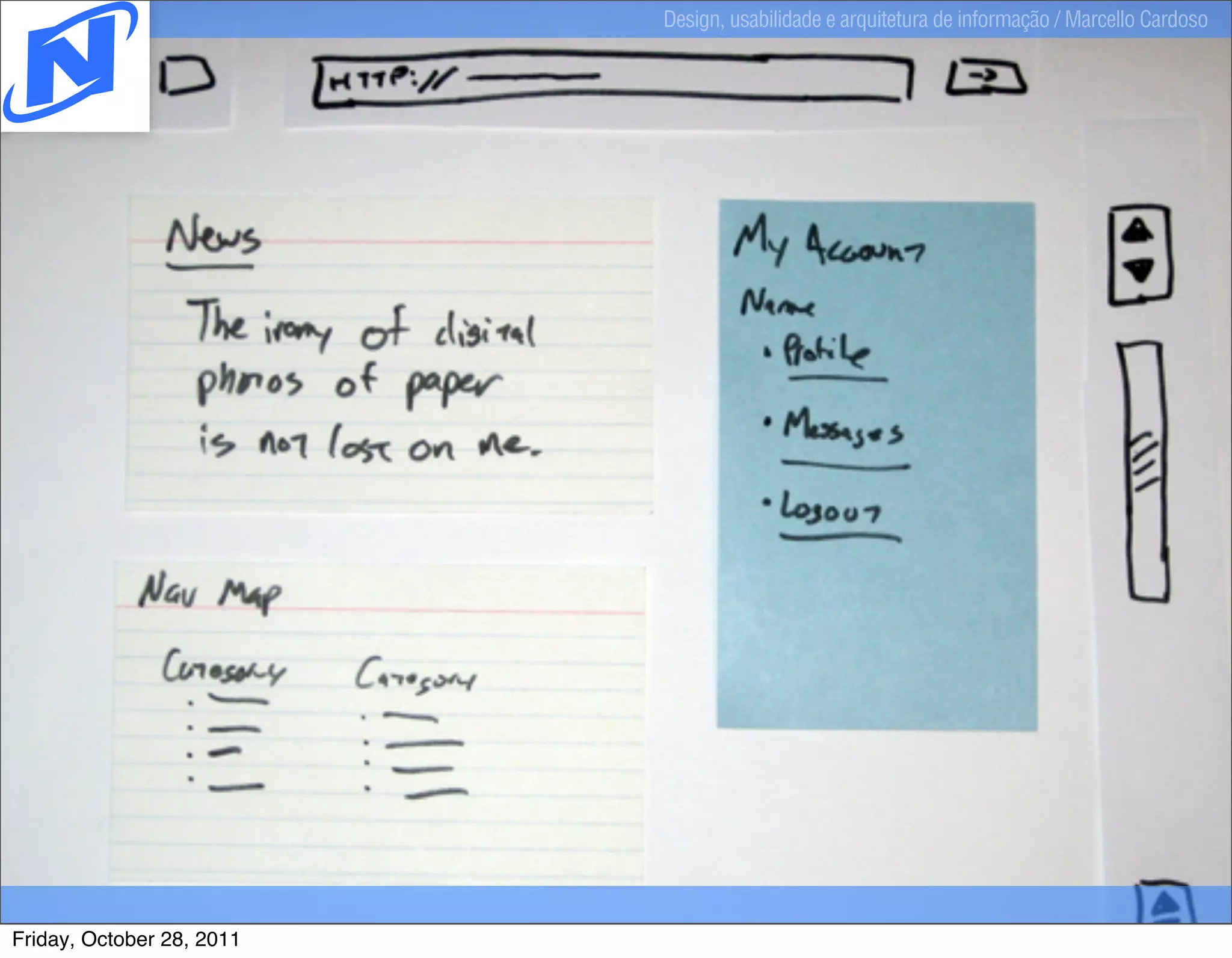 Design, usabilidade e arquitetura de informação / Marcello Cardoso




Friday, October 28, 2011
 