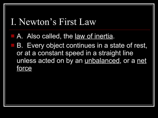 Newton’s 1st law of motion | PPT | Physics | Science