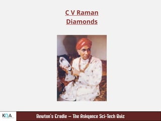 –
C V Raman
Diamonds
 