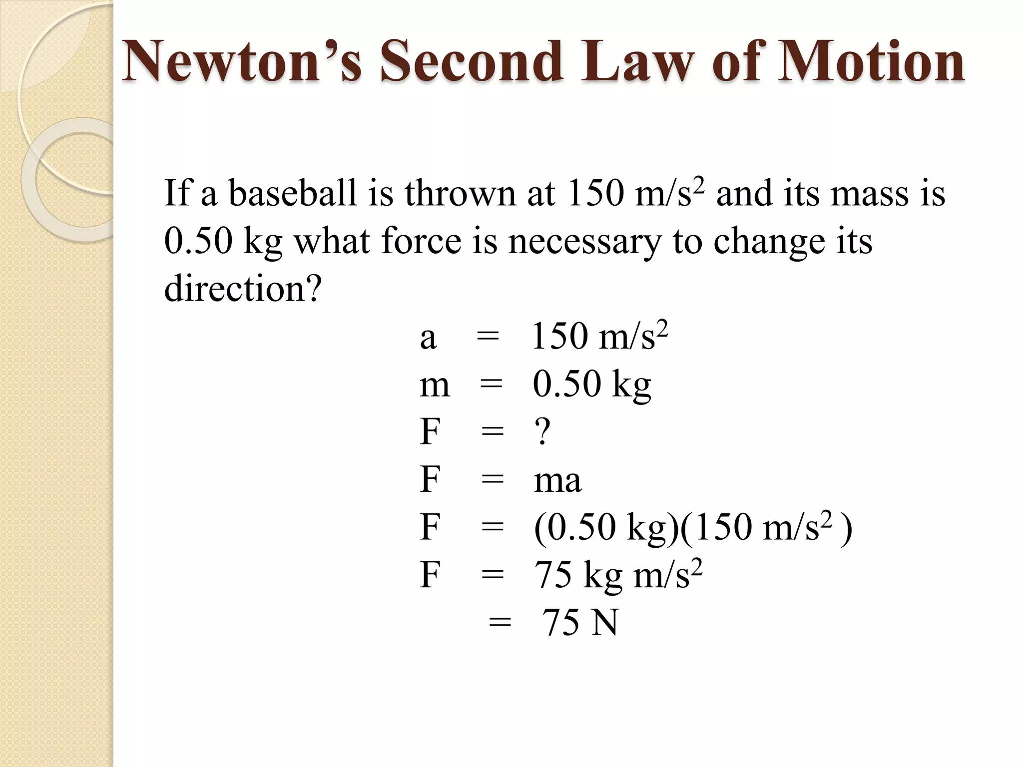Newton's second law of motion | PPTX