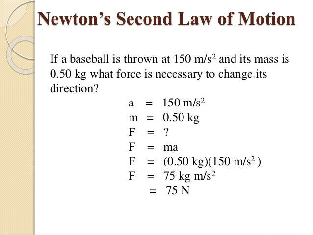 examples of newton s 2nd law