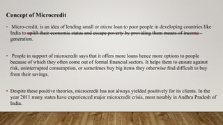 Impact of Micro Credit on Group Sustainability. | PPT