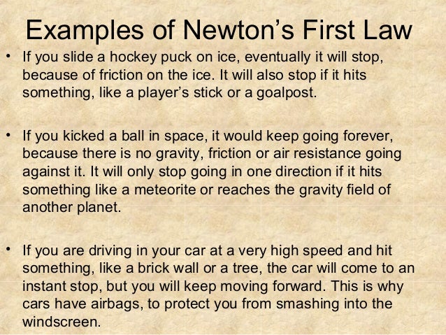 newton s first law of motion