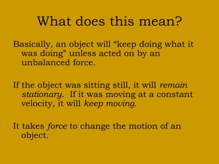 THREE LAWS OF MOTION