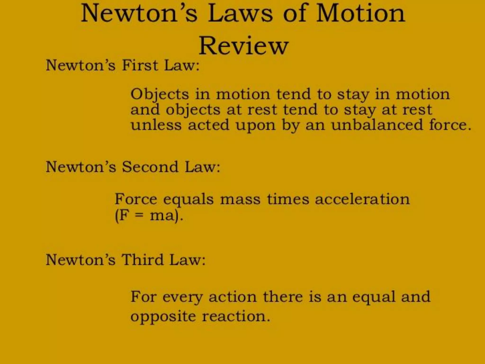 Newtons law of motion ~ II sem ~ m sc bioinformatics