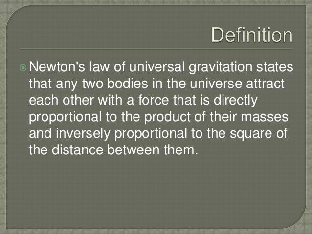 Newton S Law Of Universal Gravitation