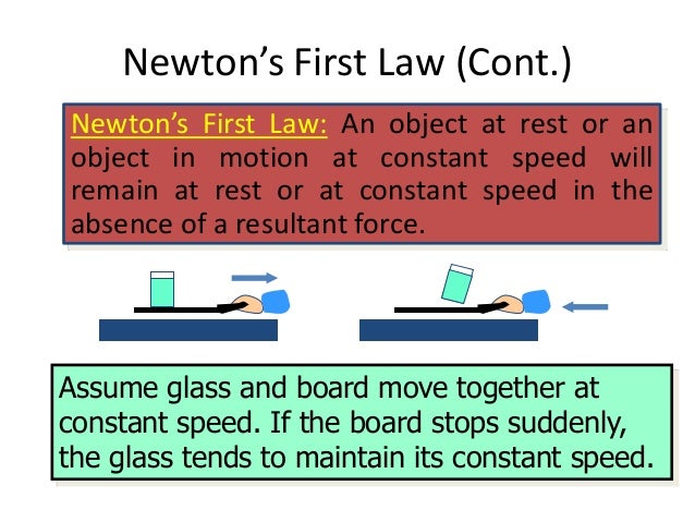 newton first law example