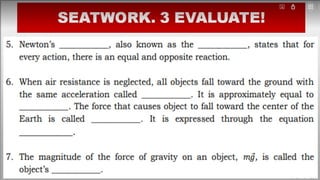 SEATWORK 2. EVALUATE
 