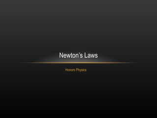 Honors Physics Newton’s Laws 