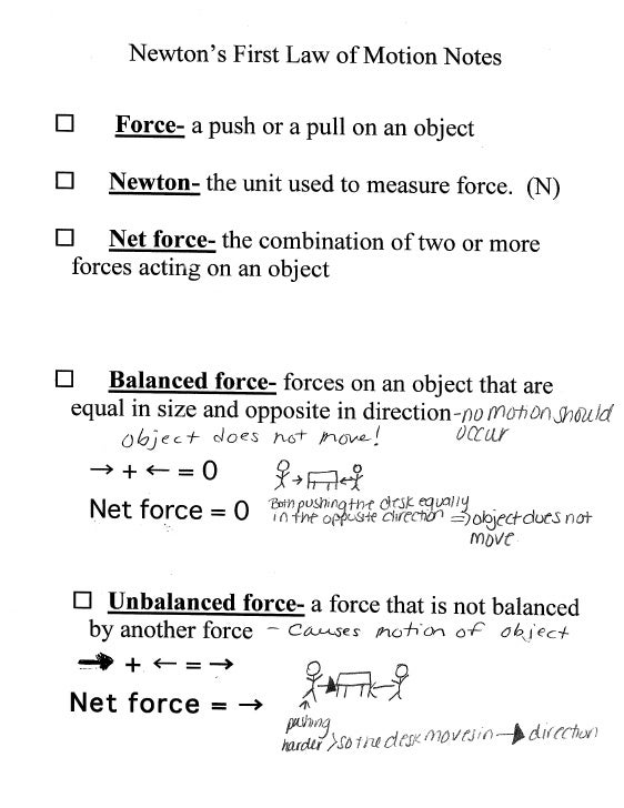 Newtons laws notes