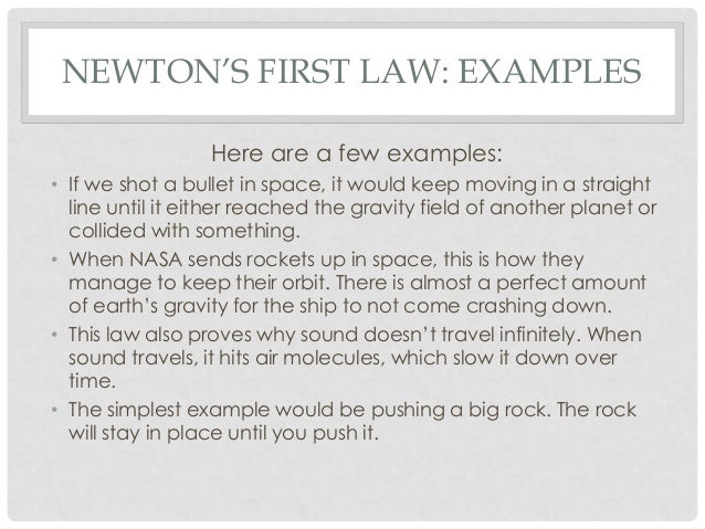 newton first law example