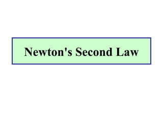 Newton's Second Law
 