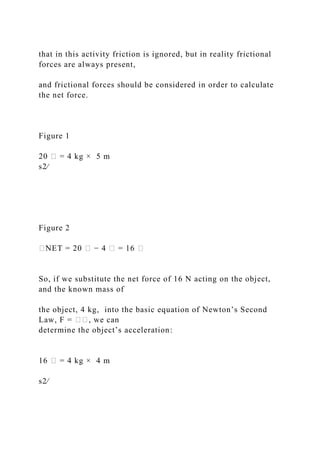 Newton’s Second Law Carolina Distance Learning Investi.docx
