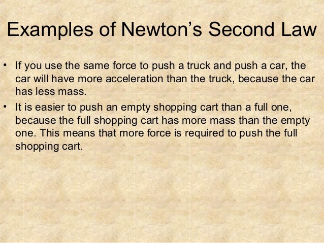 examples of newton s 2nd law