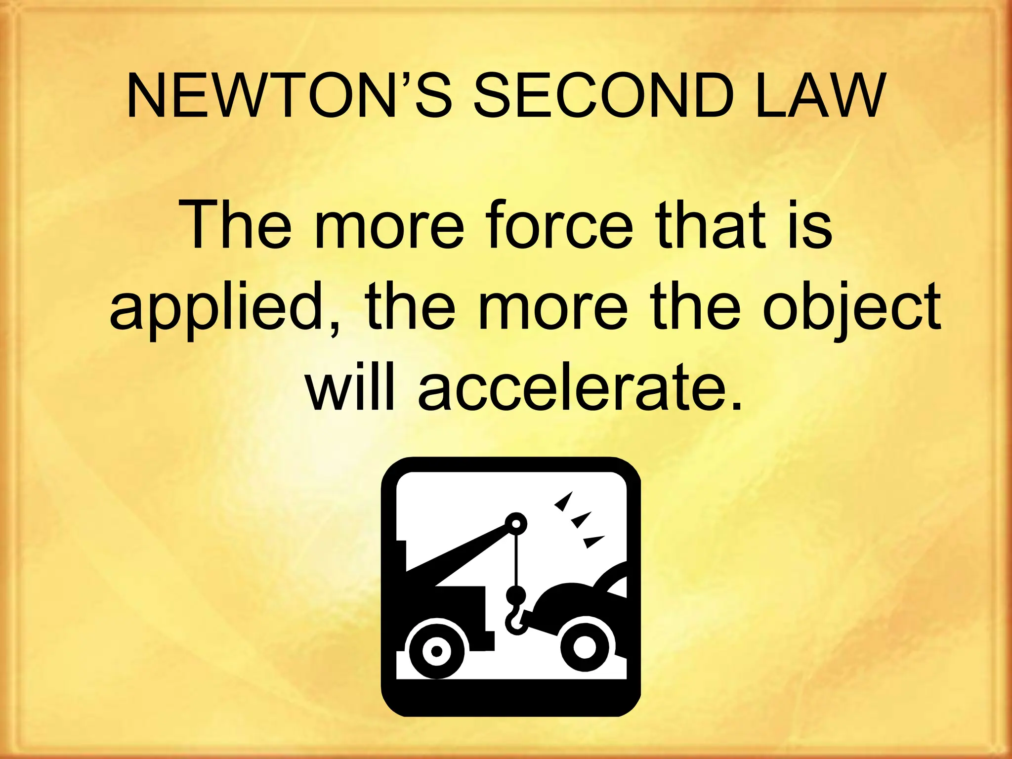 Newtons Second Law Power Point Law Of Motion PPT