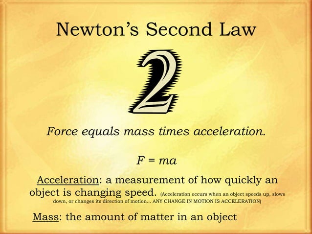 Newtons Second Law Power Point Law Of Motion PPT Physics Science