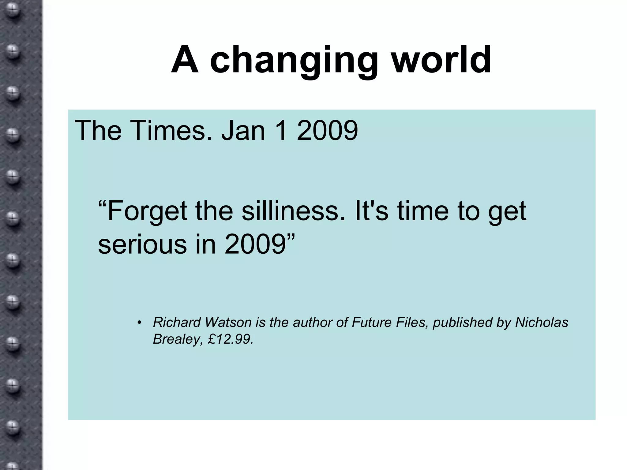 New Tools For A New World Vv5