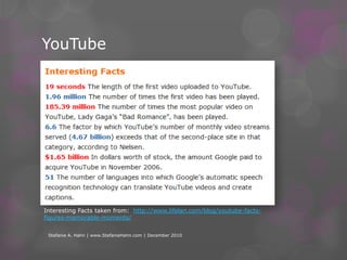 Make Video Your FriendHow can you use video?Your profileTestimonials and recommendationsListing toursCommunity information & toursManagers – showcase your office!Stefanie A. Hahn | www.StefanieHahn.com | December 2010