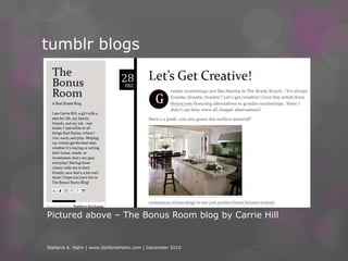 Try Tumblr.Tumblr will let you quickly create a post – text, photo, links, video and more.  The tumblr dashboard is simple and clean.  Tumblr is similar to Posterous but (I think) easier to use and understand.Go to www.tumblr.com to check it out!Stefanie A. Hahn | www.StefanieHahn.com | December 2010