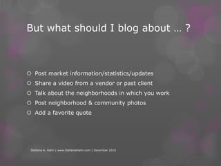 tumblr blogs Pictured above – The Bonus Room blog by Carrie HillStefanie A. Hahn | www.StefanieHahn.com | December 2010