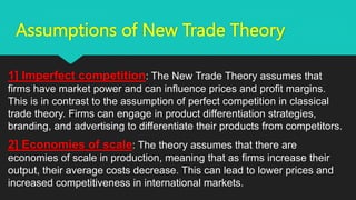 Unlocking Global Trade: New Trade Theory, Economies of Scale, and Product Differentiation Explained