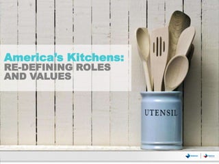 America’s Kitchens:
RE-DEFINING ROLES
AND VALUES
 