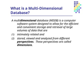 Comprehensive Overview of Multi-Dimensional Databases and OLAP ...