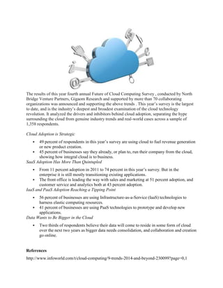 New Trends in Cloud Computing